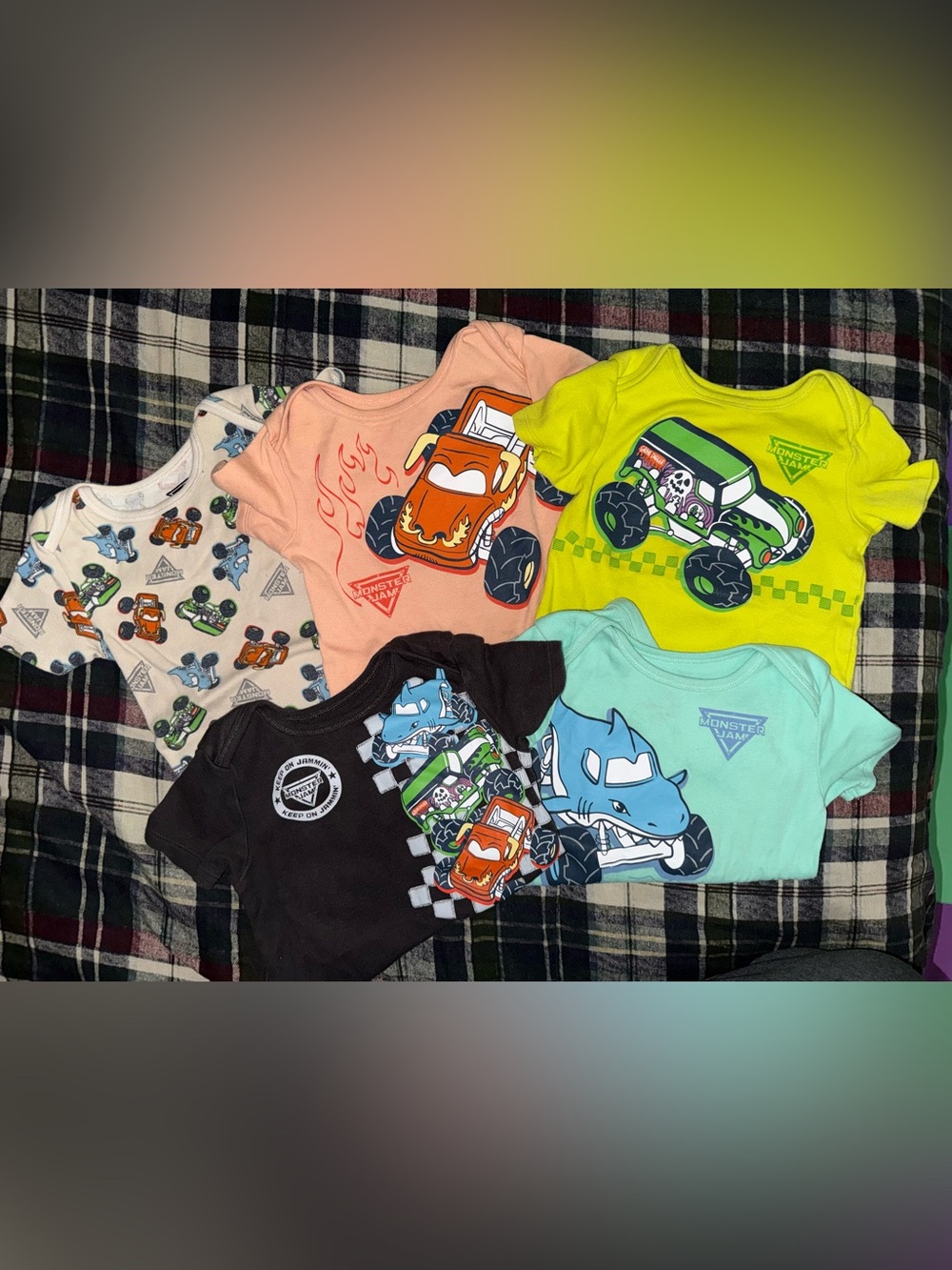 24m Monster Jam Onesies